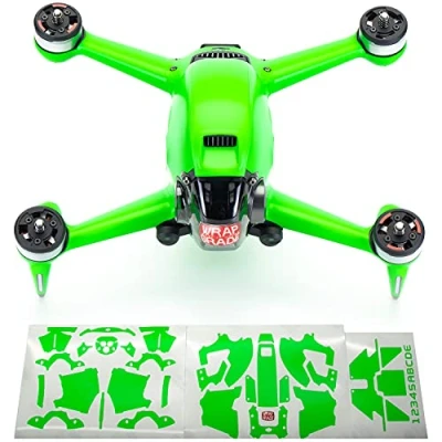 Image of WRAPGRADE Skin Compatible with DJI FPV Full wrap (NEON GREEN)