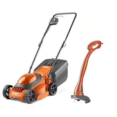 Image of Flymo SimpliMow 300 Electric Rotary Lawn Mower with MiniTrim Grass Trimmer 1000 W Motor, 30 cm Cutting Width, Litre Box, Close Edge Cutting, Comfortable to Manoeuvre, Foldable Handles