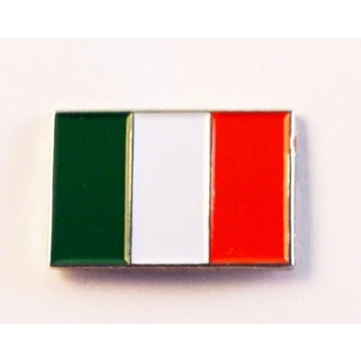 Image of Metal Enamel Pin Badge Italian Flag Italy Il Tricolore