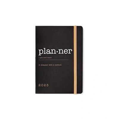 Image of Letts of London Eco Writers Words A6 week to view 2023 diary black, 23 082287