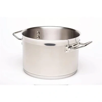 Image of Genware 1124 07 Stew Pan without Lid, 7.2L Capacity, 24 cm Diameter, 16 Height