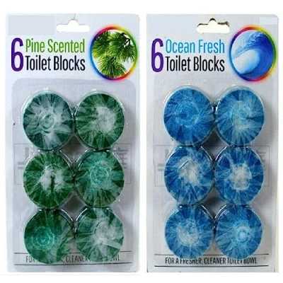 Image of 12 x Cistern Toilet Blocks BLUE Loo Flush Hygiene Fresh Fragrance Septic Tank