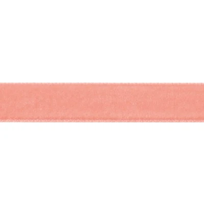 Image of Berisfords Velvet Ribbon, Coral, 10.2 x 5.6 cm