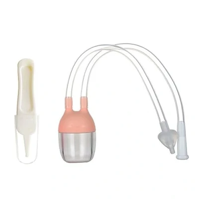 Image of Meiyea Baby Nasal Aspirator, for and Toddlers Nose Congestion Relief Pink