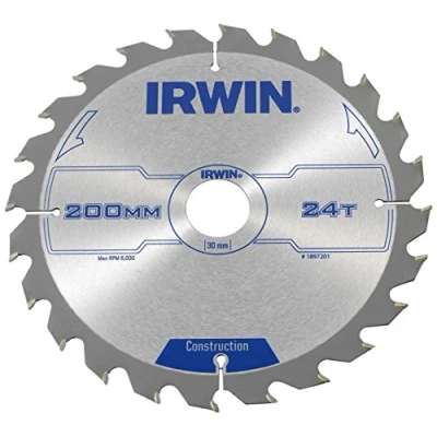 Image of IRWIN IRW1897201 200 x 30mm 24 Teeth Circular Saw Blade with ATB Tooth Grind