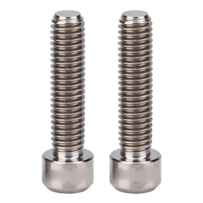 Image of Bnineteenteam 2Pcs Titanium Alloy Bicycle Disc Brake Caliper Screw Bolts M6 X 25mm Screws for Mountain Bike (Titanium Color) and Spare Parts