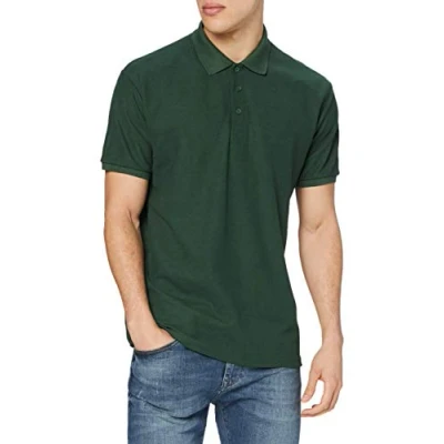 Image of Fruit of the Loom Men&#039;s 65/35 Polo Shirt, Bottle Green, Large