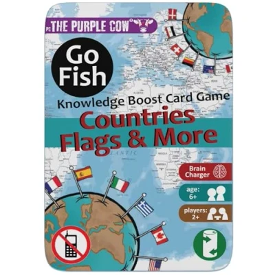 Image of The Purple Cow Go Fish Countries, Flags &amp; More