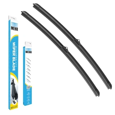 Image of Mehr Wiper Blade Flat Front Kit Fits: BMW 5 Series 535d 3.0 E60 Pack of 2 (RH &amp; LH)