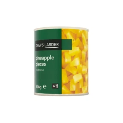 Image of Chef&#039;s Larder Pineapple Pieces in Light Syrup 836g x 12
