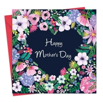 Image of Twizler Mother&#039;s Day Card Mixed Floral Happy Mothering Sunday for Mum Mummy