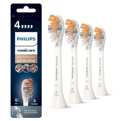 Image of Philips Sonicare Genuine A3 Premium All in One Replacement Electric Toothbrush Head Outdated Product