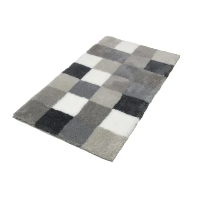 Image of Kleine Wolke &quot;Caro&quot; Bath rug, 85 x 150 cm, Grey/White