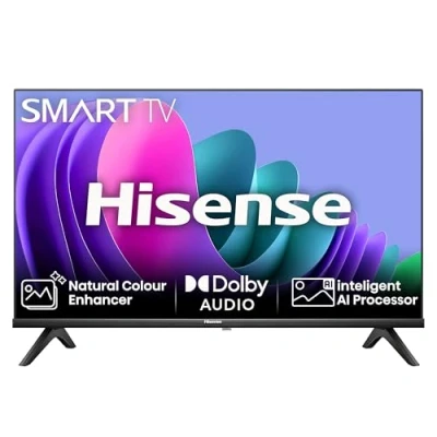 Image of Hisense 32 Inch Smart TV 32E4NTUK HD Resolution, Natural Colour Enhancer, DTS Virtual:X &amp; Dolby Audio, AI Sports Mode, VIDAA OS with Youtube, Netflix and Disney+ Freeview Play (2024 Model)