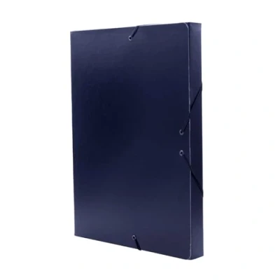 Image of Raylu Paper Project Folder Matt A4 with 3 cm Spine Width, Sturdy Cardboard and Closure Elastic Bands for School Projects or Office, 34 x 24 (Black)
