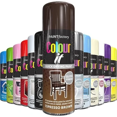 Image of AlezyB 1x Espresso Brown All Purpose Spray Paint 400ml Professional Quality and Fantastic Finish, Interior, Exterior, Household Multipurpose for Metal Plastic Wood Glass