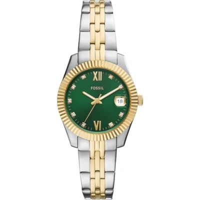 Image of Fossil Scarlette Watch 2tone, Women&#039;s, Size: One Size, 2 tone