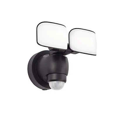 Image of Sentinel Integrated LED Outdoor Wall Light Matt Black, Frosted IP44