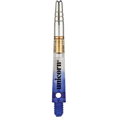 Image of Unicorn Rotating Dart Shafts Gripper 360 Two Tone Durable Polycarbonate with Alloy Flight Holder Blue Medium 44.9 mm 3 Stems