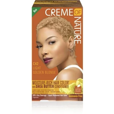 Image of Creme of Nature Moisture Rich Hair Color with C42 Light Golden Blonde