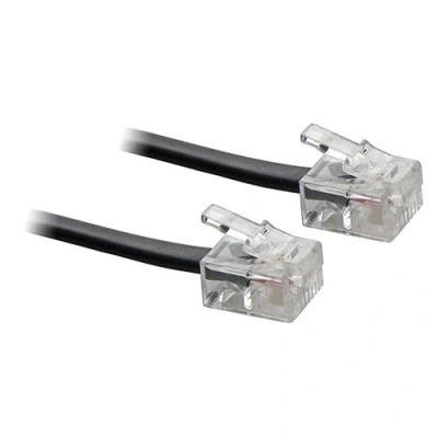 Image of 5M 5 Metre Long ADSL Internet Broadband DSL RJ11 to Cable Lead Black