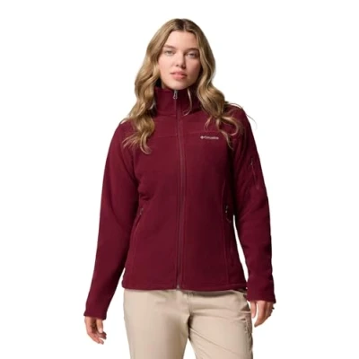 Image of Columbia Women&#039;s Fast Trek 2 Jacket, Full Zip Fleece Rich Wine, L