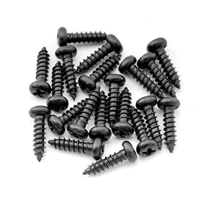 Image of Musiclily Ultra 2.5x10mm Stainless Steel Pan Head Mounting Screws for Acoustic Classical Electric Guitar Tuners Machine Heads, Black (Set of 20)
