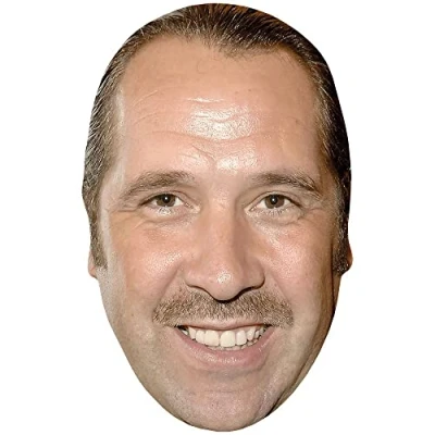 Image of David Seaman (Moustache) Celebrity Mask, Flat Card Face, Fancy Dress Mask