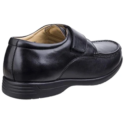 Image of Fleet &amp; Foster Fred Leather Mens Black Size UK 10