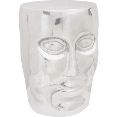 Image of vidaXL Face Stool Silver 33x33x45 cm Aluminium