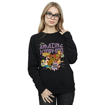 Image of Absolute Cult Scooby Doo Women&#039;s The Amazing Sweatshirt Black Small