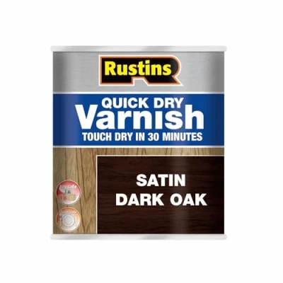 Image of Rustins VSDO500 Quick Dry Varnish Dark Oak 500ml