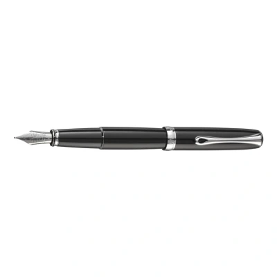 Image of Diplomat Excellence A2 Black Lacquer CT FP F Free engraving