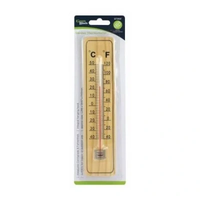 Image of Wooden Thermometer for Indoor &amp; Outdoor Use Home Garden (1)