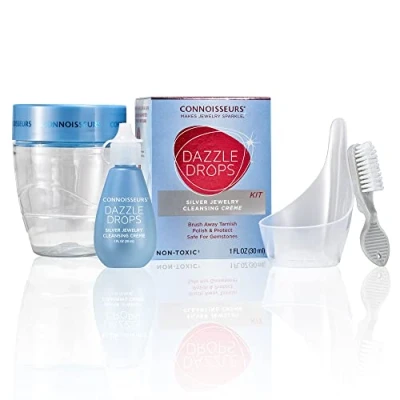 Image of Connoisseurs Silver Cleaner for Jewellery Dazzle Drops Polish Removing Dirt &amp; Preventing Tarnish Non Toxic