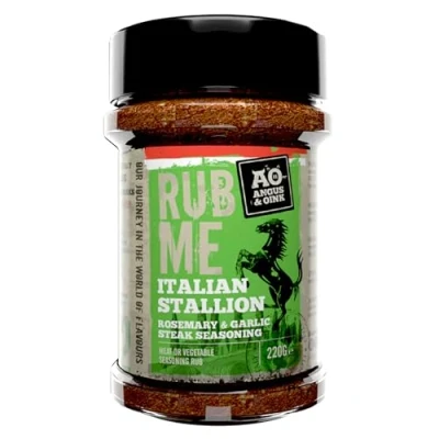 Image of Angus &amp; Oink Italian Stallion BBQ Seasoning Rub Inspired by Northern Flavours Perfect for Steak, Lamb Pizza 220g