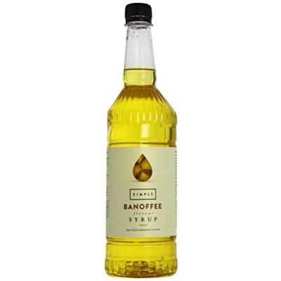 Image of Simply Banoffee Syrup, Vegan &amp; Nut Free Flavoured Syrup for Coffee, Cocktails Baking (1 Litre)