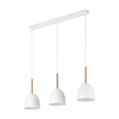 Image of Nord Bar Pendant Ceiling Light White 3xE27