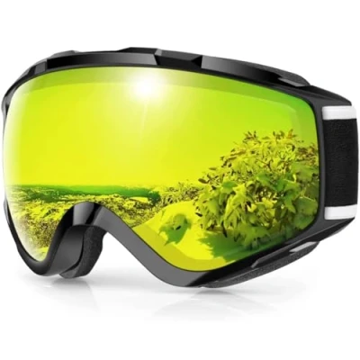 Image of findway Ski Goggles, Skiing Goggles For Snowboard Jet Snow, Women Men Ladies Youth Teen OTG Over Helmet Compatible, Anti fog 100% UV Protection, glare Snowboarding