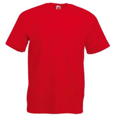 Image of Fruit of the Loom Men&#039;s Short Sleeved T Shirt Red Small