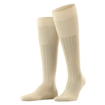 Image of FALKE Men&#039;s Milano M KH Cotton Long Plain 1 Pair Knee High Socks, Beige (Sand 4320), 7 8
