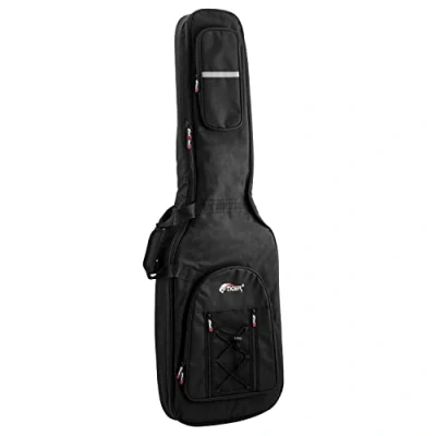 Image of Tiger GGB42 BS Padded Gig Bag for Bass Guitar Deluxe Case with Handle and Straps 18mm of EPE Protective Padding Black