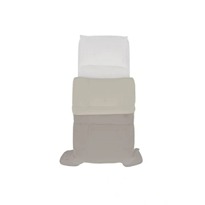 Image of Italian Bed Linen SOGNI E CAPRICCI Two Tone Summer Duvet, Hazelnut/Beige 150 x 200 cm