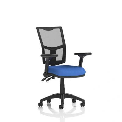 Image of Eclipse Plus II Operator Chair Mesh Back Blue Seat Adjustable Arms