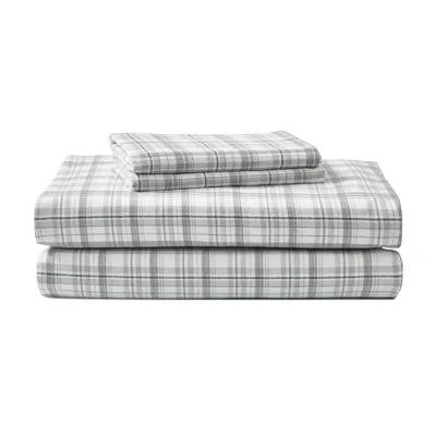 Image of Eddie Bauer Flannel Collection Cotton Bedding Sheet Set, Pre Shrunk &amp; Brushed For Extra Softness, Comfort, and Cozy Feel, Full, Beacon Hill Ivory