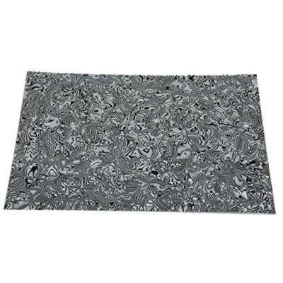 Image of Dopro Blank Guitar Bass Pickguard Material Scratch Plate Sheet 290x433mm Black/White Shell