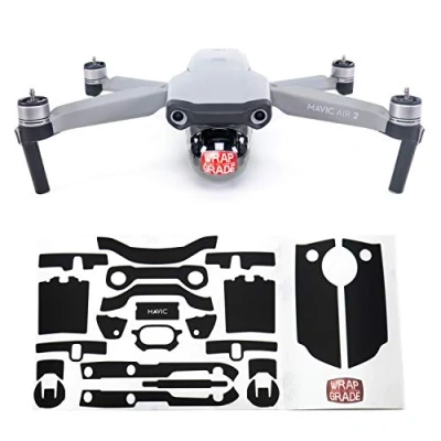 Image of Wrapgrade Skin Compatible with DJI Mavic Air 2 Accent Color A (STEALTH BLACK)