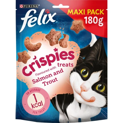 Image of FELIX Crispies Salmon and Trout Cat Treats 180g, (Pack of 1)