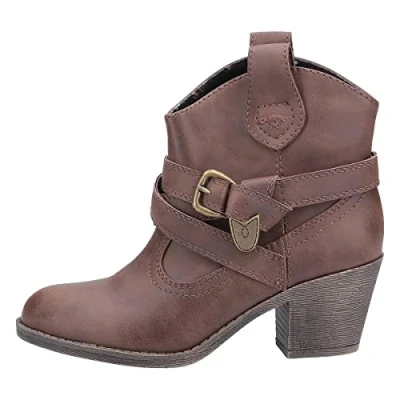 Image of Rocket Dog Women&#039;s Satire Cowboy Boots, Dark Brown, 8 UK