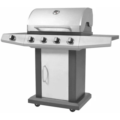 Image of Vidaxl Gas Barbecue Grill Silver Stainless steel